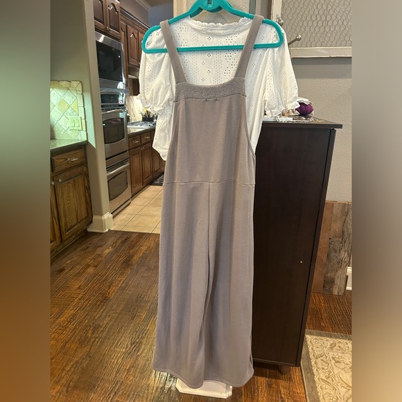 Grey Terry Cloth Jump Suite - Picture 3 of 3